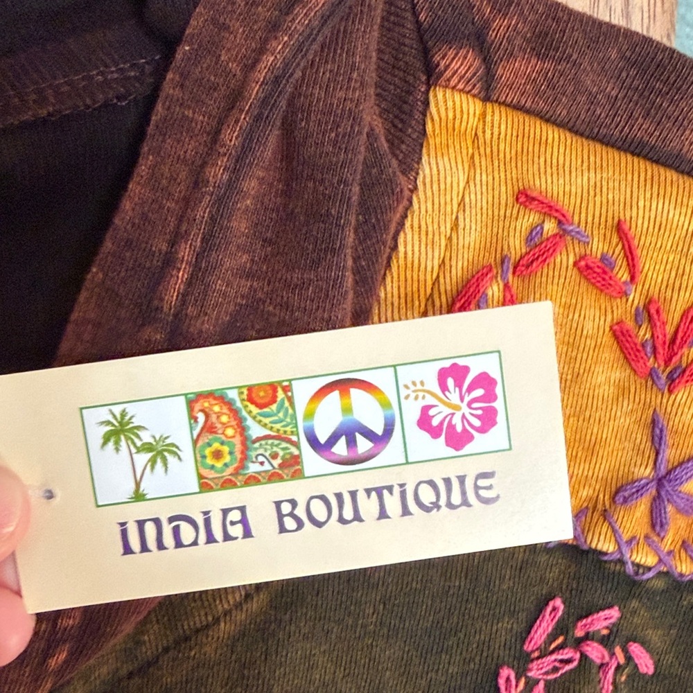 India Boutique Multicolor Embroidered Jacket - Picture 2 of 5